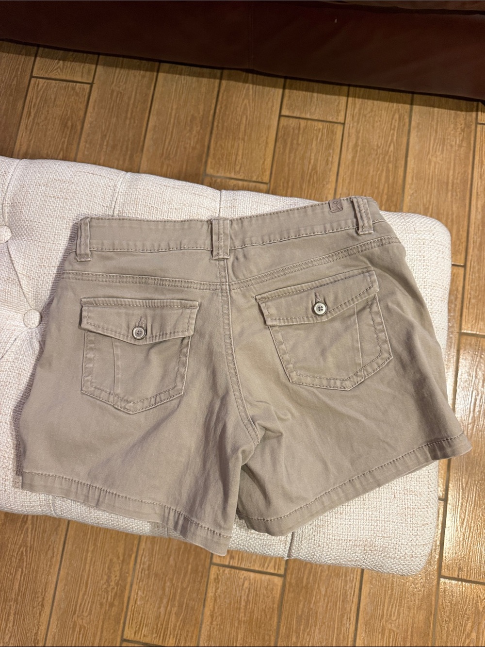 Women's Casual Utility Bermuda Shorts in Taupe - Picture 3 of 5
